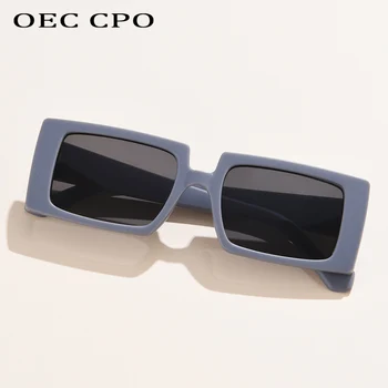 OEC CPO Modes Taisnstūra Saulesbrilles Sievietēm, Vīriešiem Retro Kvadrātveida Saules Brilles Sieviešu Apelsīnu Brilles Punk Toņos Brilles UV400 Puse 0