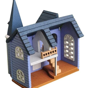 Pasaku Town House DIY Mini Koka Lelles Miniatūri Aksesuāri Rokdarbu Ēkas, Montēt Rotaļlietas, Amatniecība, Mēbeļu Komplekti