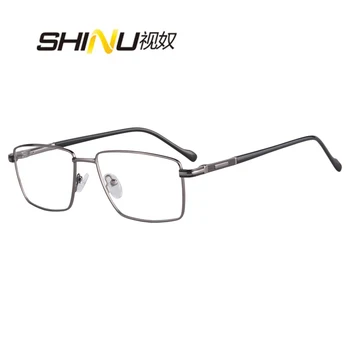 SHINU Progresējoša Multifokāla Lasīšanas Brilles vīriešiem anti zilā gaisma metāla optisko rāmis Vīriešu klasisko biznesa stils eyeglassses