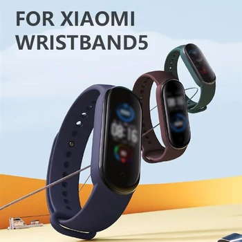 Siksnu Mi Grupa 5 Correa Miband5 Mi Band5 Nomaiņa Silikona Smart Watchband Aproce Xiaomi Mi Grupa 5 Siksniņu Nēsāšanai Ierīces