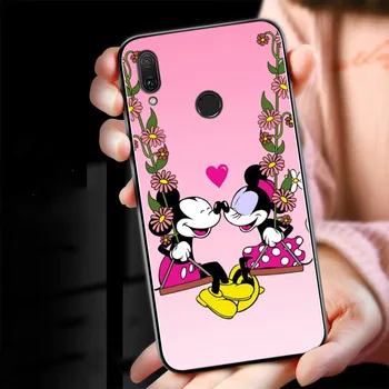 Skūpsts Minnie Mouse Mīksto TPU Silikona Vāks Huawei P50 P40 P30 P20 Pro P9 P10 P8 Lite E Plus 2019 Telefonu Gadījumā