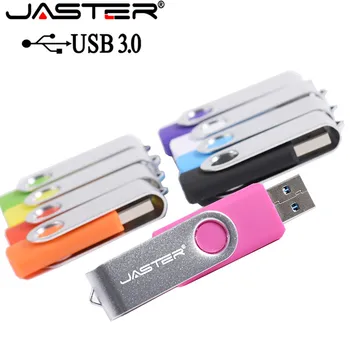 Sākotnējā JASTER USB3.0 grozāmos USB flash diska 256 GB 128GB 64GB, 32GB 16GB 4GB 8GB Pendrive augstas kvalitātes pen drive USB Key