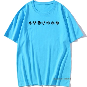 Vintage Genshin Ietekmes t krekls Hip Hop Lielgabarīta t-krekls vīriešu harajuku grafikas tees japāņu estētikas t drēbes streetwear