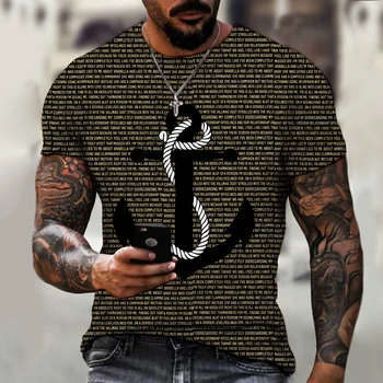 Vīriešu T-krekls 3D drukāšanas Harajuku top pāri-personības modelis T-krekls ikdienas krekls ar apaļu kakla modes tendence streetwear 0