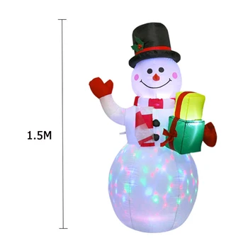 Ziemassvētku Apgaismota Piepūšamās Sniegavīrs LED Gaismas Rotaļlietas Apdare Lelles LED Pagalmā Prop Sadzīves Pusēm Rotājumi