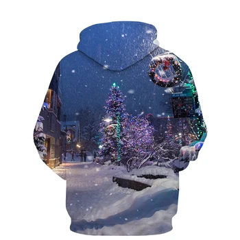 Ziemassvētku Mens pelēkā vārna Mens 3D Drukāšanas Kapuci sporta Krekls Fall Winter Modes Sniegavīrs Kapuces Džemperis Bērnu Apģērbs, vīriešu tops 0