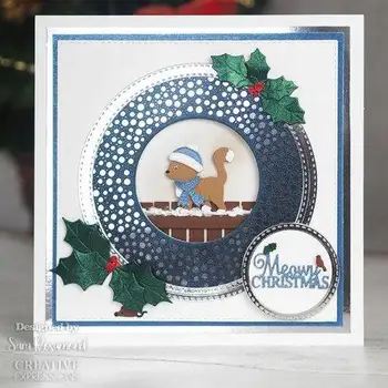 Ziemassvētku Metāla Griešanas Mirst Dzīvnieki DIY Scrapbooking Nomirst Gofrēta Papīra Kartes Veidne 2022 Jaunais Gads Ziemassvētki Trafaretu Dekors