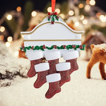 Ziemassvētku Zeķes Kulons Ziemassvētku Eglītes Piekārtiem Rotājumi DIY Personalizētas Dāvanas Ir 2021. Ziemassvētki Uzvārds Vislabākos Novēlējumus Ornaments 0