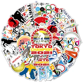 10/30/50 Gab 2021. Gada Tokijas Olimpisko Spēļu Logo Pasaulē Plakāts, Uzlīmes, Ledusskapis, Tālrunis Klēpjdatoru Bagāžas Sienas Grāmatiņa Auto Grafiti Bērniem Rotaļlietas 1