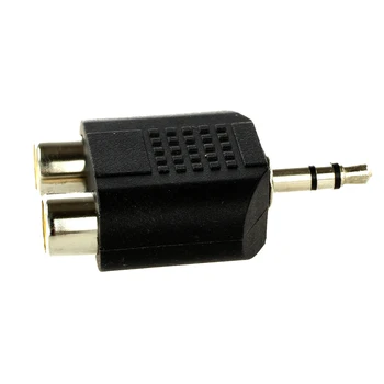 3.5 mm Stereo Plug, Lai divu RCA Jack Adapteri 1