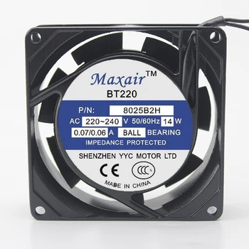 Jaunas oriģinālas Maxair ventilators BT220 8025B2HL/8025B2H bumbu 220VAC 0.07 A 14W ministru kabineta AC dzesēšanas ventilatoru 8CM 1