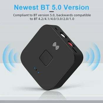 Karstā Bluetooth 5.0 RCA Audio Uztvērēju APTX 3,5 mm AUX Jack Mūzikas Bezvadu Bluetooth Adapteris Ar NFC Auto TV Datoru Skaļruņi 1