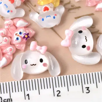 Kawaii Sanrio Plīša Manu Melodiju Pudiņš Suns LinaBells Karikatūra Cute Mini DIY Nail Art Sveķu Accessori Plāksteris Anime Plīša Rotaļlieta Gpl 1