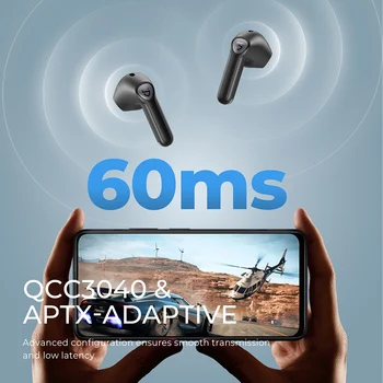 SoundPEATS Air3 Bezvadu Earbuds Mini Bluetooth V5.2 Austiņas ar Qualcomm QCC3040 un aptX-Adaptīvā, 4-Mic un CVC 8.0 Balts 1