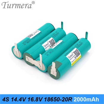 Turmera 4S 14,4 V 16.8 V INR18650-20RM 2000mAh 4000mAh 20A Bateriju Lodēšanai ar Akumulatora Skrūvgriezi Shrika un putekļsūcējs Izmantošanai 1