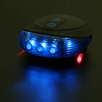Velosipēdu, Velo Apgaismojums Ūdensnecaurlaidīgs 5 LED 2 Lāzeri 3 Režīmi Velosipēdu Taillight Drošības Brīdinājuma Gaismas Velosipēdu Aizmugures Bycicle Gaismas lukturu 1