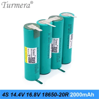 Turmera 4S 14,4 V 16.8 V INR18650-20RM 2000mAh 4000mAh 20A Bateriju Lodēšanai ar Akumulatora Skrūvgriezi Shrika un putekļsūcējs Izmantošanai 2