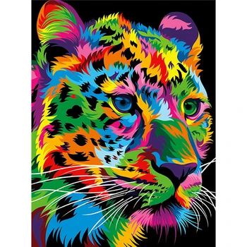 YI Spilgti Pilna Dimanta Urbšanas Krāsošana Leopard Rokdarbu Dimanta Izšuvumi Dzīvnieku Cross Stitch Dimanta Mozaīkas Mājas Dekoru 2
