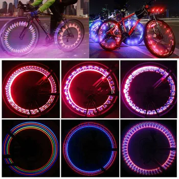 16 LED Velosipēdu Flash Runāja Gaismas Motociklu, Velosipēdu Riepas Riepas Riteņa Āra Apgaismojums Velo Apgaismojums Lukturis ar 20 collu Velosipēda Riteņa 3