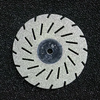 5 gab. Zobu lab Dimanta disku diski Sawtooth forma Double sided smiltis griešanas disku rīku, 22/0.20 mm ar 1 štances 3
