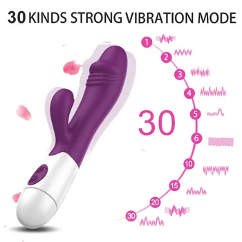 Anālais Maksts Masāžas Vibratori Sievietēm 30 Frekvenču Dual Vibrējošais Erotiska G-spot Masturbator Dildo Trušu Vibrators Seksa Rotaļlietas 3