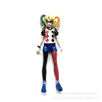 DC Anime Attēls Supergirl Indes Efeja Harley Quinn Plastmasas Kolekciju, Dzīvības Apdare Bērnu Rotaļu Dzimšanas dienas Dāvanas 3