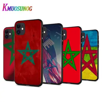 MA Maroc Marokas Karogu Luksusa Anti-fall Tālrunis Lietā Par iPhone 11 Pro XS Max X XR 6S 6 7 8 Plus 5S Mīksto Aizmugurējo Vāciņu 3