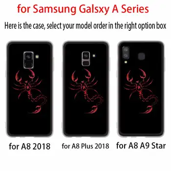 Skorpions gadījumā, Silikona vāciņš Samsung Galaxy A6 A7 A8 A5 A3 Plus 2018 2017 2016 A51 A20 A30 A40 A41 A50 A70 3