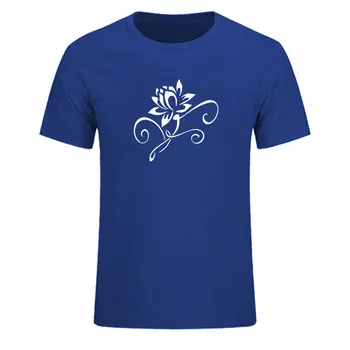 Vasaras gadījuma drukāt radošo lotus mākslas dizaina smieklīgi īsām piedurknēm T-krekls vīriešu T-shirtn 3