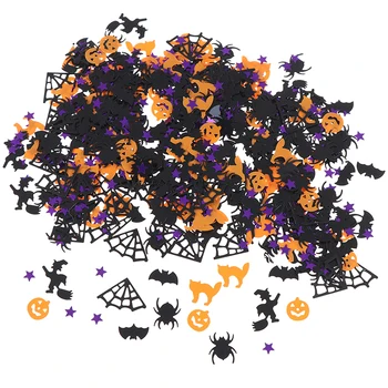 1Bag 15g Halloween Konfeti Black Orange, Purple Spider Bat Kaķis Konfeti Vizuļi DIY Halloween Dekorēšanai Apkaisa Grupa Krājumi 4
