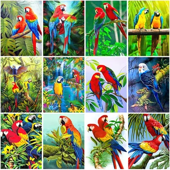 5D Dimanta Krāsošana Putnu Mozaīkas Dzīvnieku Rokdarbu Pilna Apaļa Kvadrātveida Dimanta Urbšanas Izšuvumi Amatniecības Komplekts Pavasara Mājas Apdare 4