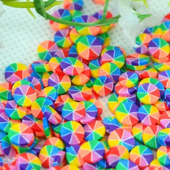5mm Kārta varavīksnes krāsas Polimēra Māla Viltus Konfektes Sprinkles|Polimēra Māla Partijas Apdare Konfeti|Gļotas, špakteles 4
