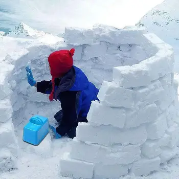6Pcs Sniega Ķieģeļu Veidnes Plastmasas Ķieģeļu Formas Smilšu Veidnes, Āra Pludmales Pils Rotaļlietas Ziemas Sniega Pelējuma Ķieģeļu Maker Rīku Radošās Rotaļlietas 4