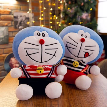 Japānas Anime Multfilmu Doraemon Plīša Rotaļlieta Gudrs Dzīvnieks Kaķis Mīkstu Pildījumu Lelle Bērniem Dzimšanas dienas Dāvanu 35cm 4