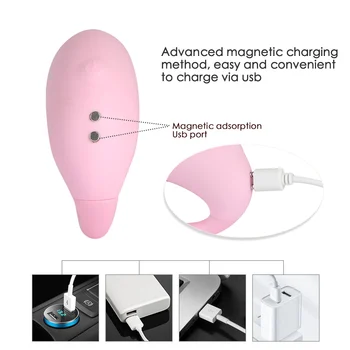 Mini Mēles Laiza Vibrators, USB Uzlāde, Nepieredzējis Dzelksnis Klitora Vibrators Masāžas Krūts Pieaugušo Seksa Rotaļlietas Sieviešu Masturbācija 4