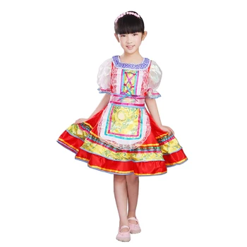 Songyuexia krievu tautas Tērpi Mūsdienu Skatuves Tērpi bērnu Deju Princese Kleita Meitene puse parādīt deju kleita 4