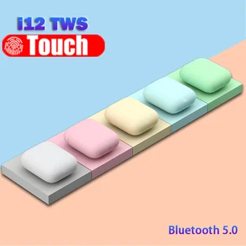 Sākotnējā I12 TWS Bezvadu Bluetooth Austiņas 5.0 Austiņas Touch Pop-up Taisnība Skaļruņa Brīvroku Austiņas Earbuds 4