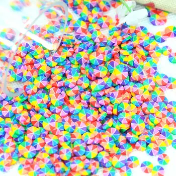5mm Kārta varavīksnes krāsas Polimēra Māla Viltus Konfektes Sprinkles|Polimēra Māla Partijas Apdare Konfeti|Gļotas, špakteles 5