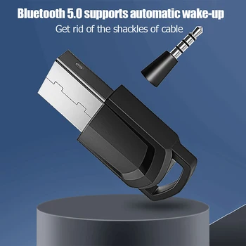 VAORLO Bezvadu Austiņu Raidītājs Uztvērējs Saderīgs ar Bluetooth 5.0 Audio Adapteris priekš PS4 PS5 Spēļu Konsoles, PC Austiņas 5