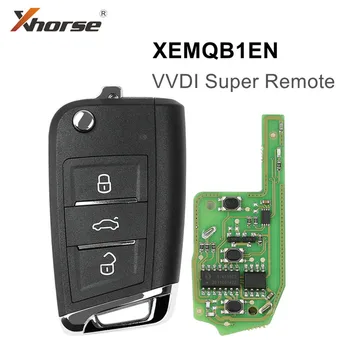 Xhorse XEMQB1EN Super Tālvadības Atslēgu MQB Stilu, 3 Pogas, lai VVDI MINI Galvenais Instruments, Galvenais Programmētājs ar Pin 5